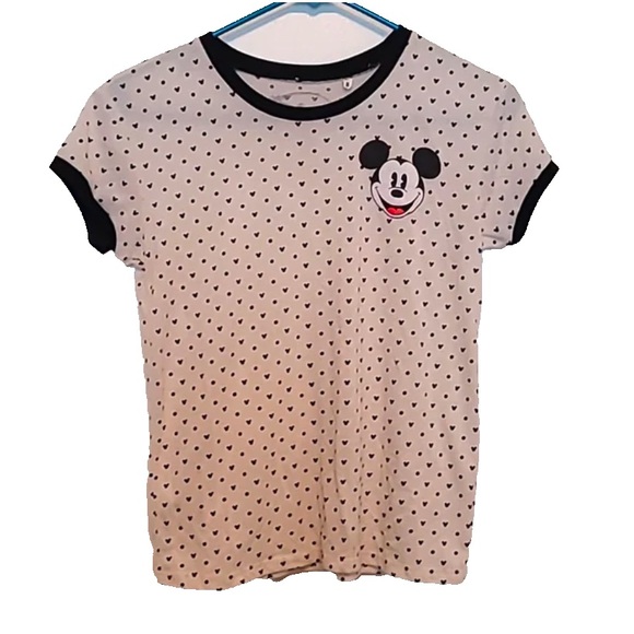 Mickey Mouse Mickey polka dot cap sleeve tee - Picture 1 of 6